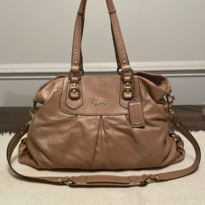 Coach double handle bag with lilac lining